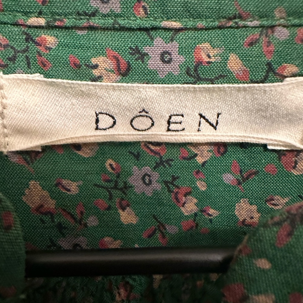 DÔEN O’Keiff Green Floral Top - Size Medium - Picture 4 of 5